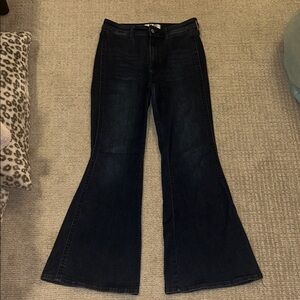 Free People Flared Dark Wash Jeans